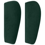 vidaXL Tête de lit avec oreilles Vert foncé 83x23x78/88 cm Velours