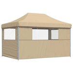 vidaXL Tente de fête Beige 279 x 410 x 315 cm Tissu Oxford