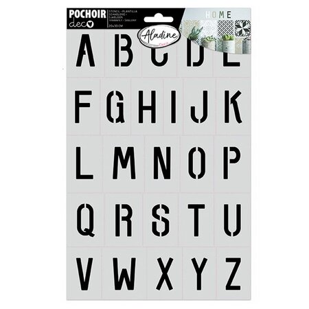 Pochoir de décoration - Alphabet - 20 x 30 cm