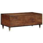 vidaXL Table basse marron miel 100 x 54 x 40 cm
