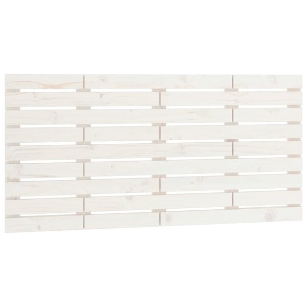 vidaXL Tête de lit murale Blanc 126x3x63 cm Bois massif de pin