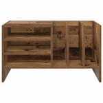 vidaXL Meuble à vinyles avec étagère Bois ancien 78 5 x 35 x 45 cm
