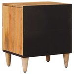 vidaXL Cabinet de chevet avec tiroir 2 Pièces Naturel 40 x 33 x 46 cm