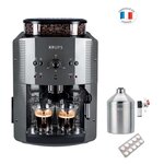KRUPS YY4451FD Machine à café automatique avec broyeur à grains Essential avec mousseur à lait - Pression 15 bars - Grise