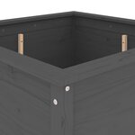 vidaXL Jardinière gris 82 5x82 5x78 cm bois massif de pin