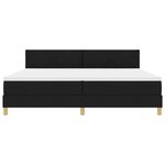 vidaXL Lit avec sommier avec matelas & LED Noir 200x200 cm Tissu