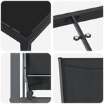 vidaXL Ensemble de salle à manger pour jardin 5 Pièces Noir