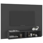 vidaXL Meuble TV mural Gris 120x23 5x90 cm Aggloméré