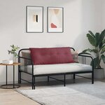 vidaXL Coussin de Dos Bordeaux 120 x 19 x 50 cm tissu