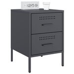 vidaXL Table de chevet anthracite 36x39x50 5 cm acier