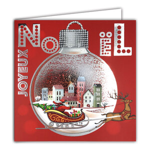 23091 Carte carrée Joyeux Noël avec Enveloppe 15x15cm