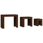 vidaXL Tables basses gigognes 3 Pièces chêne marron bois d'ingénierie