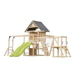Aire de jeux - Double toboggan vert citron - Hunter