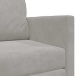 vidaXL Canapé-Lit Gris clair 124 x 71 x 78 cm Velours