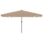 vidaXL Parasol de jardin LED 395x245 cm Taupe