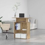 vidaXL Bureau réception chêne artisanal 100x40x104 cm bois ingénierie