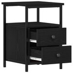 vidaXL Tables de chevet 2 pièces Chêne noir 34 x 35 5 x 50 cm Bois d'ingénierie
