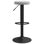 vidaXL Tabourets de bar lot de 2 gris clair velours