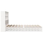 vidaXL Lit bibliothèque sans matelas blanc 120x200 cm bois massif