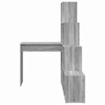 vidaXL Bureau d'angle Sonoma gris 101.5 x 149.5 x 149.5 cm