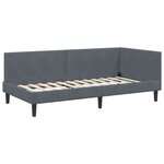 vidaXL Cadre de lit d'angle Gris foncé 100 cm x 200 cm
