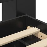 vidaXL Cadre de lit avec rangement Noir 90 x 190 cm Bois d'ingénierie