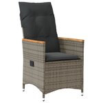 vidaXL Ensemble de salle à manger de jardin de 5 pièces avec coussins en résine poly gris