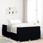 vidaXL Cadre de lit avec matelas avec matelas Noir 120 x 190 cm tissu