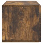 vidaXL Meuble TV mural Chêne fumé 78 5 x 31 x 30 cm Bois d'ingénierie