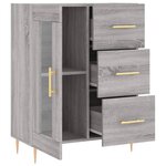 vidaXL Buffet sonoma gris 69 5x34x90 cm bois d'ingénierie