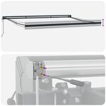 vidaXL Auvent Rétractable Automatique Gris Clair 500x300 cm