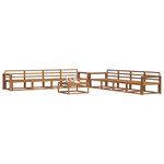 vidaXL Ensemble de canapés d'extérieur 9 Pièces Naturel