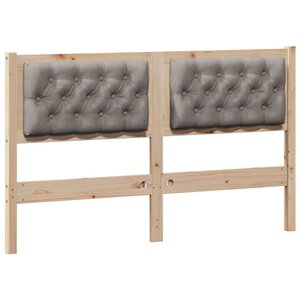 vidaXL Tête de lit Autre Marron et taupe 140 cm Bois massif en pin
