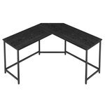 Bureau d’angle table en forme de L pour travailler et réviser 149 x 149 x 76 cm bureau à domicile gain d'espace montage facile style industriel noir 12_0004567