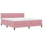 vidaXL Lit à ressorts avec matelas & LED rose 180x200 cm en velours