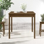 vidaXL Table de jardin marron miel 82 5x82 5x76 cm bois massif de pin