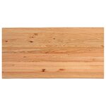 vidaXL Table à manger avec bord naturel 240x120x74cm bois massif chêne