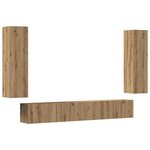 vidaXL Meubles TV muraux 4 Pièces chêne artisanal bois d'ingénierie