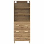 vidaXL Haut Armoire avec tiroir Chêne artisanal 69 5 x 32 5 x 180 cm