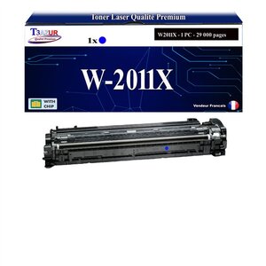 T3AZUR - Toner compatible avec HP Color LaserJet Enterprise MFP M776dn remplace HP W2011X / W2011A (HP 659X/659A)- Cyan