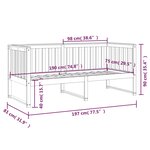 vidaXL Lit de jour sans matelas 75x190 cm bois de pin massif