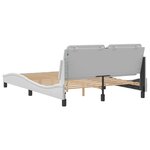 vidaXL Cadre de lit avec lumières LED blanc 140x200 cm similicuir