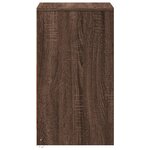 vidaXL Armoire de chevet et lumières LED chêne marron bois ingénierie