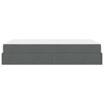 vidaXL Cadre de lit avec matelas avec matelas 2 Pièces Gris Foncé tissu