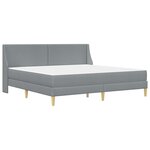 vidaXL Cadre de lit avec matelas Gris clair 200 x 200 cm Polyester