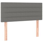 vidaXL Sommier à lattes de lit et matelas et LED Gris foncé 120x200 cm
