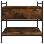 vidaXL Table basse chêne fumé 50x50x50 cm bois d'ingénierie
