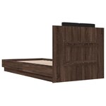 vidaXL Cadre de lit avec LED sans matelas chêne marron 90x190 cm