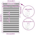 vidaXL Store zèbre gris foncé largeur du tissu 120 9 cm polyester