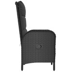 vidaXL Chaises d'extérieur lot de 2 Résine tressée Noir